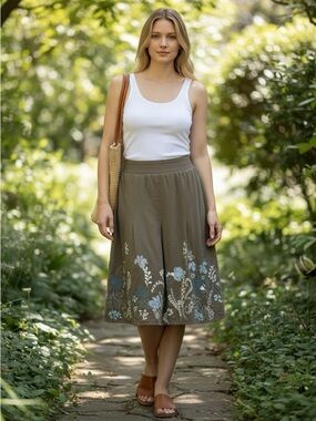 🌻 Denver Hayes Embroidered Skirt #647
